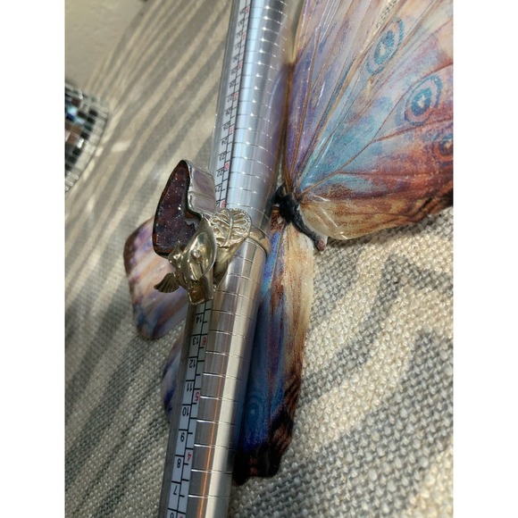 Sterling Silver 925 Amethyst Humming Bird Ring - Picture 3 of 5